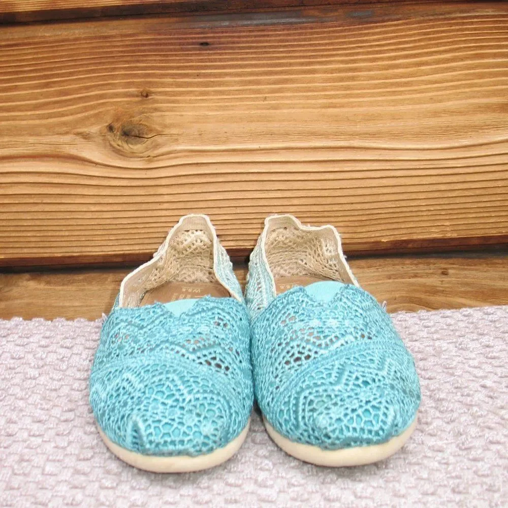 Blue Ombre Toms 5.5 Espadrille Shoes